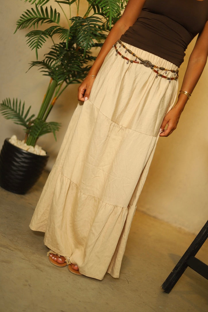 Beige Maxi Skirt