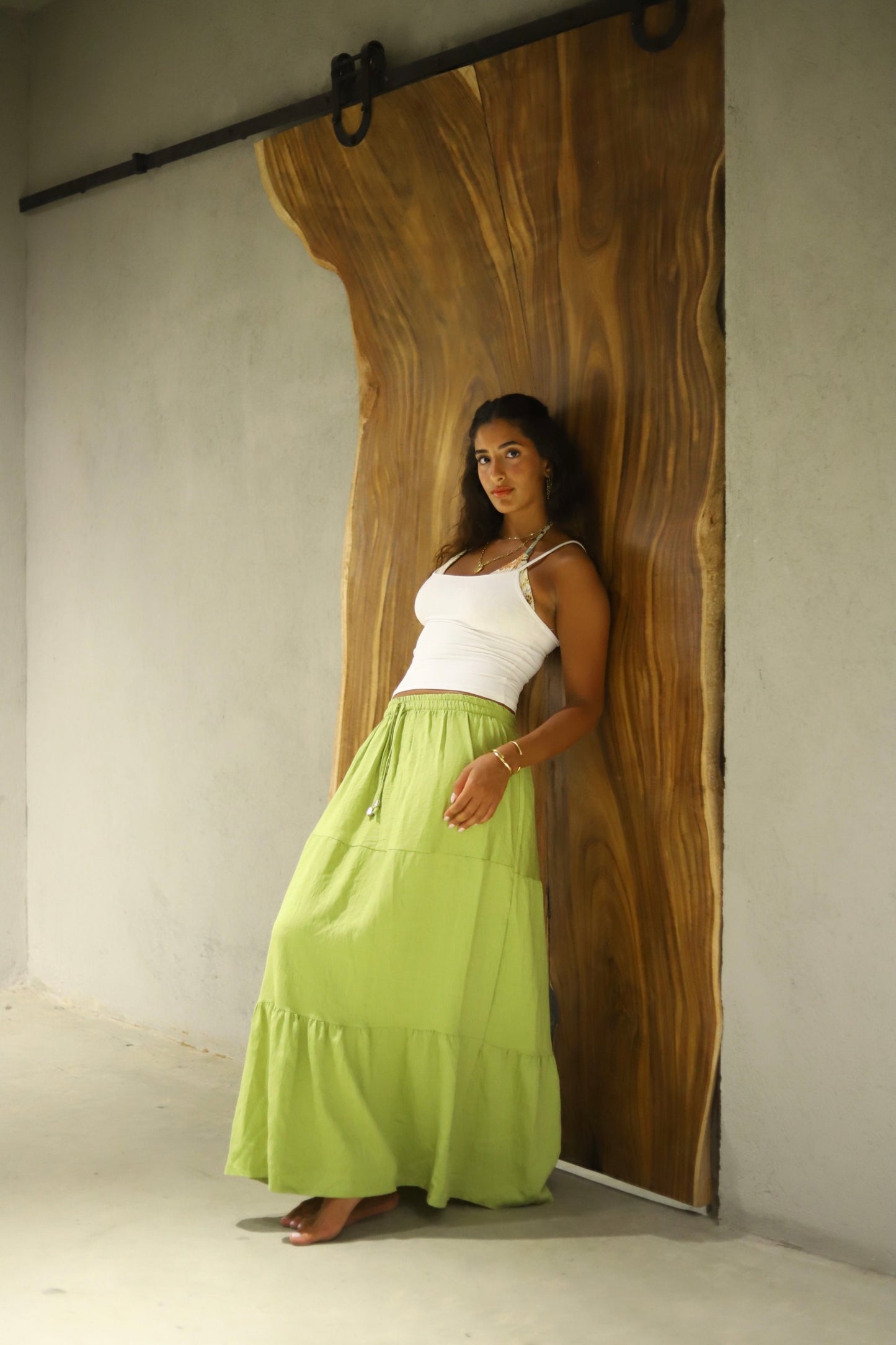 Green Maxi Skirt