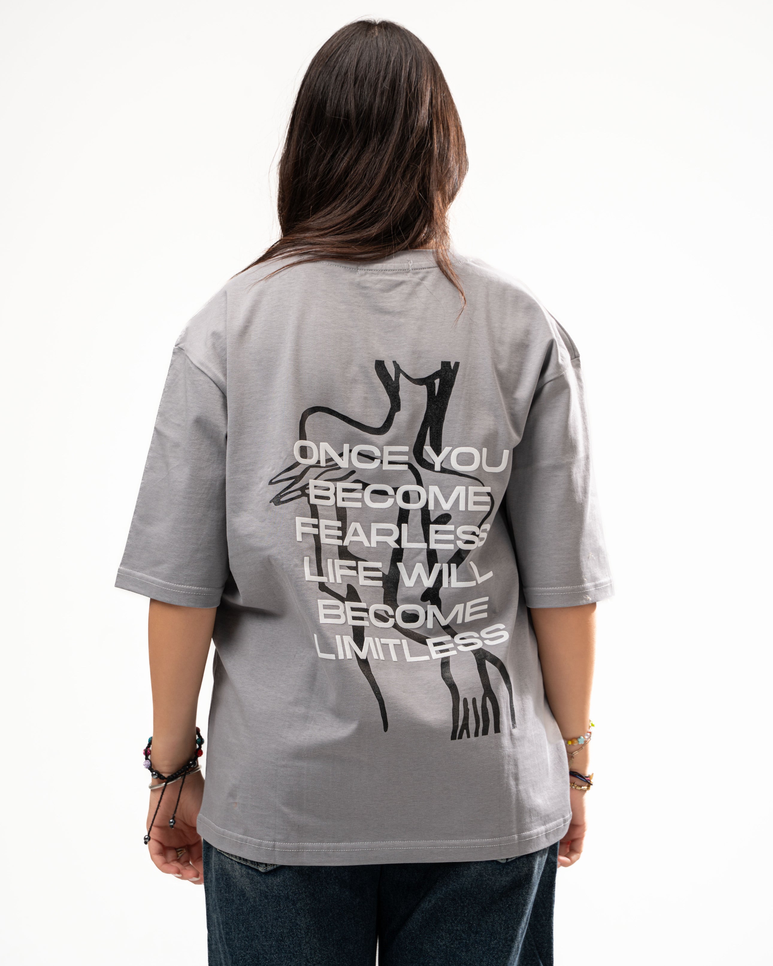 GREY FEARLESS T-SHIRT