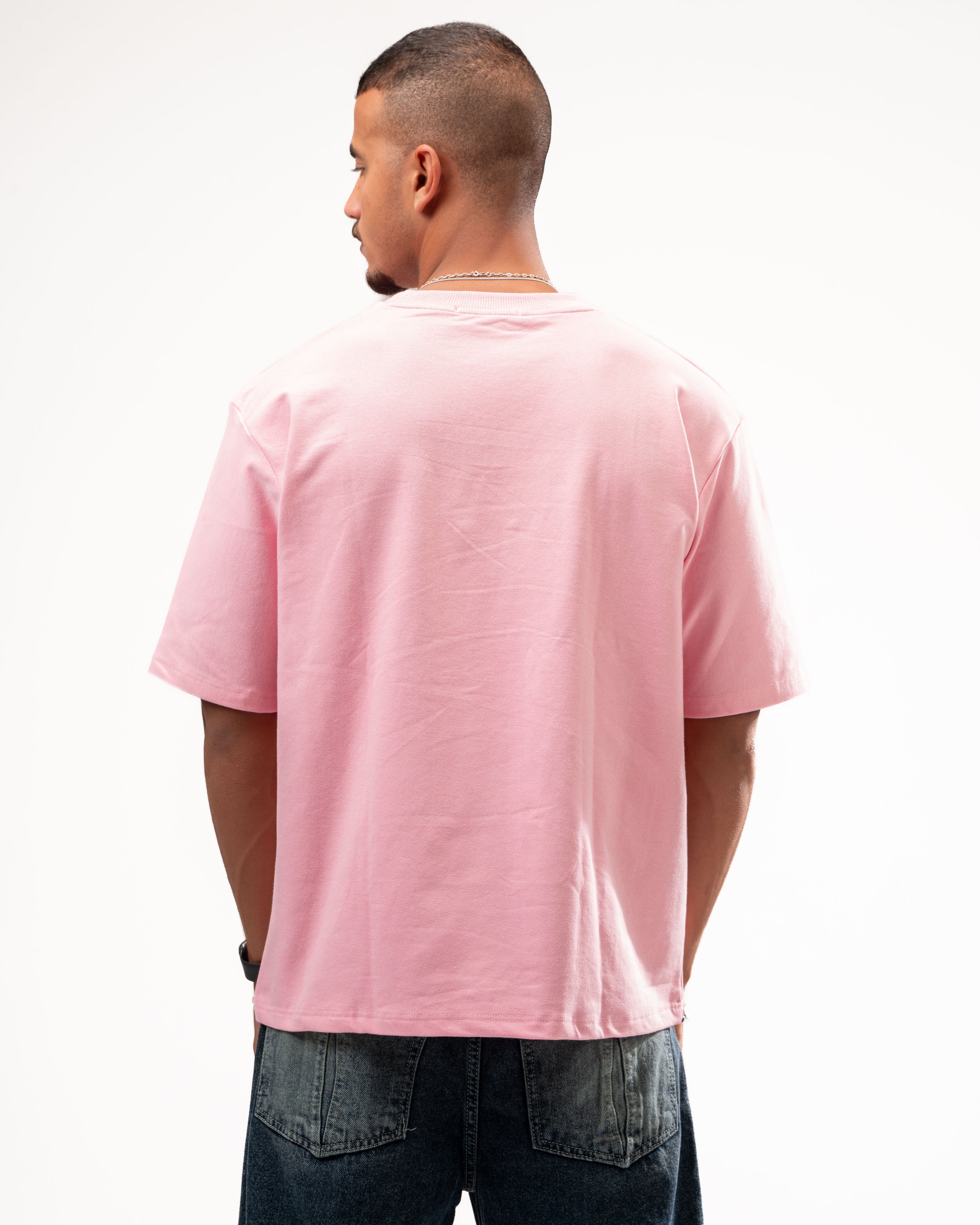 BABY PINK DRIPPY BASIC TEE