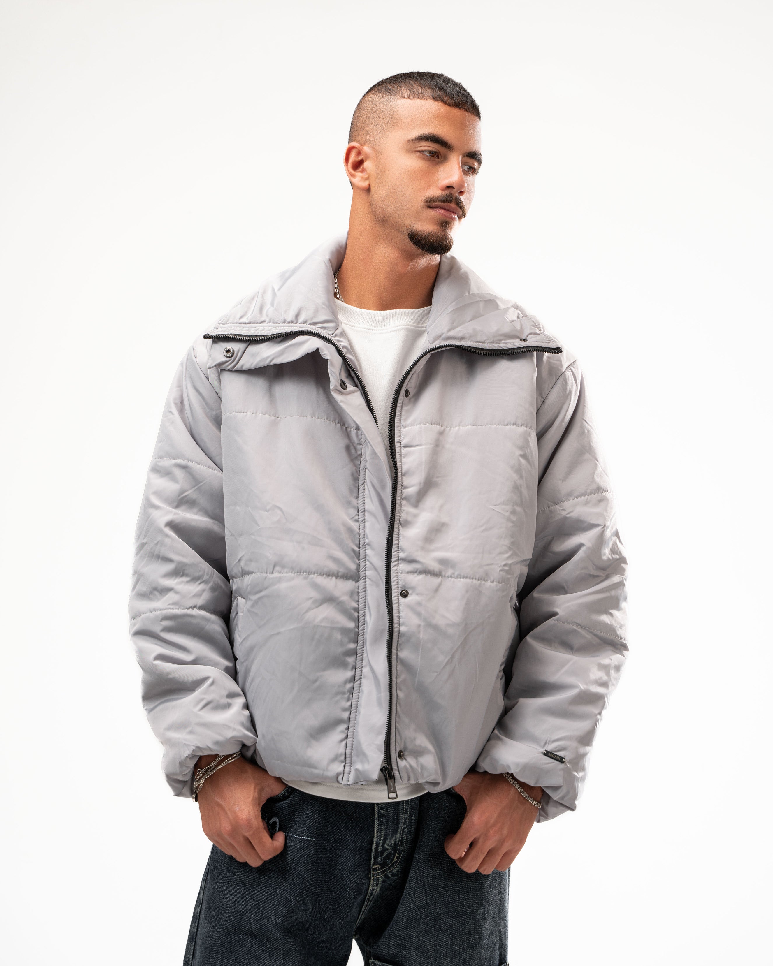 Cloud Grey Puffer Jacket