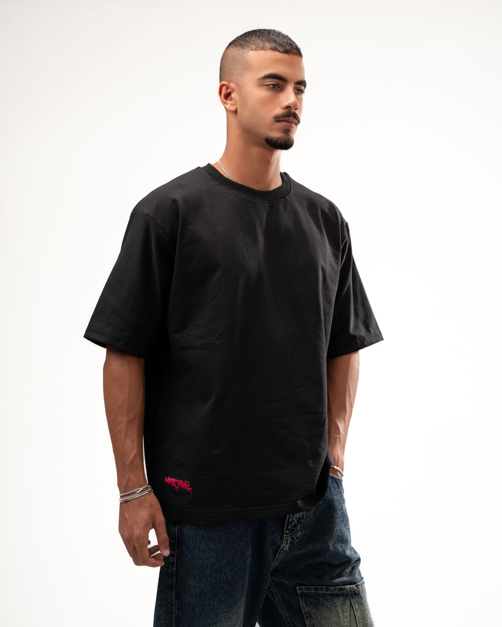 BLACK DRIPPY BASIC TEE