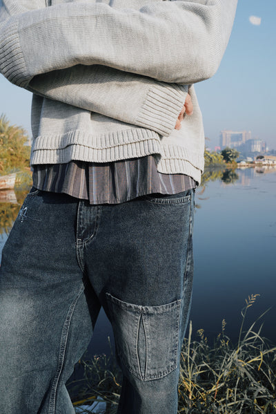 The Silver Frost Double Sweater