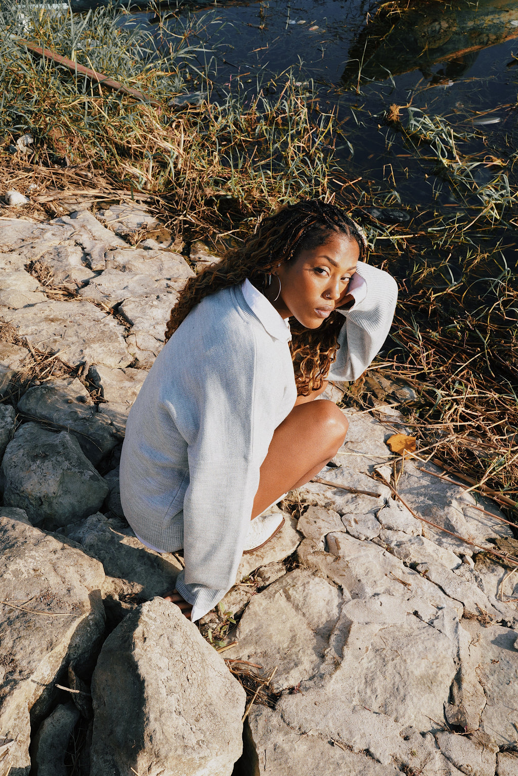 The Silver Frost Double Sweater