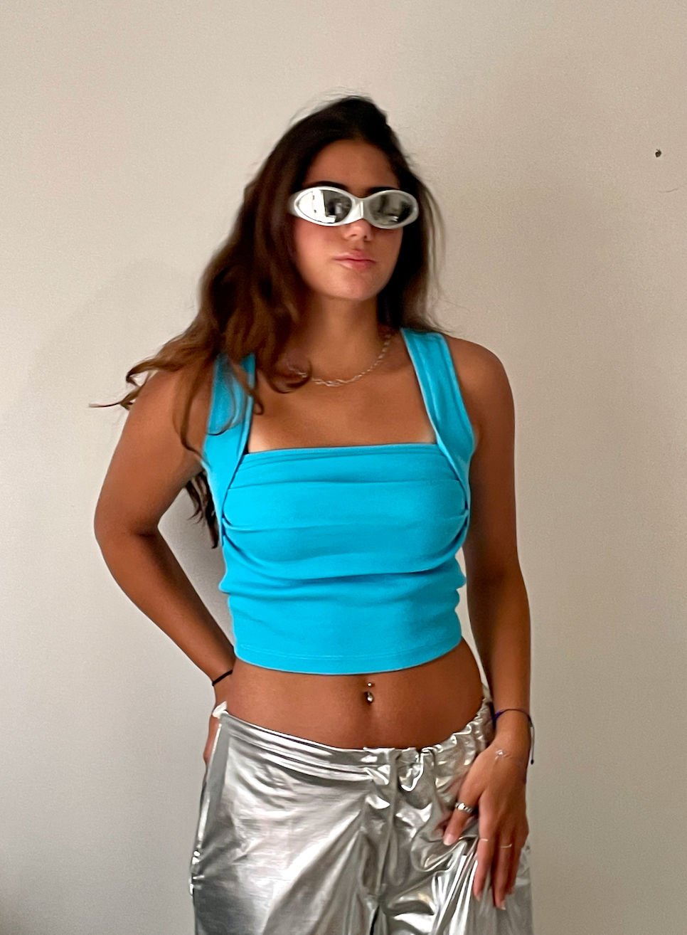 JOUKI TOP TURQUOISE