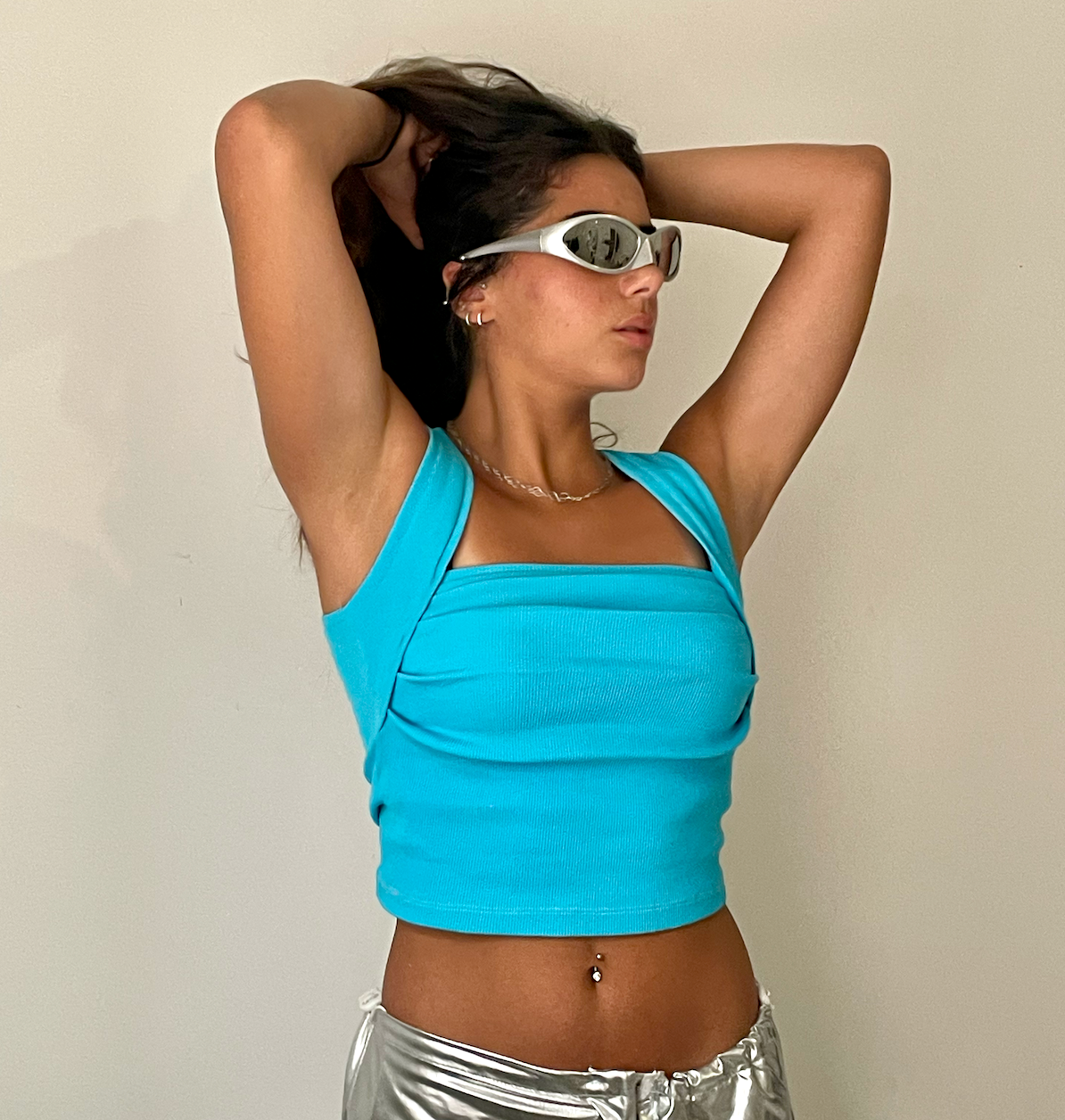 JOUKI TOP TURQUOISE