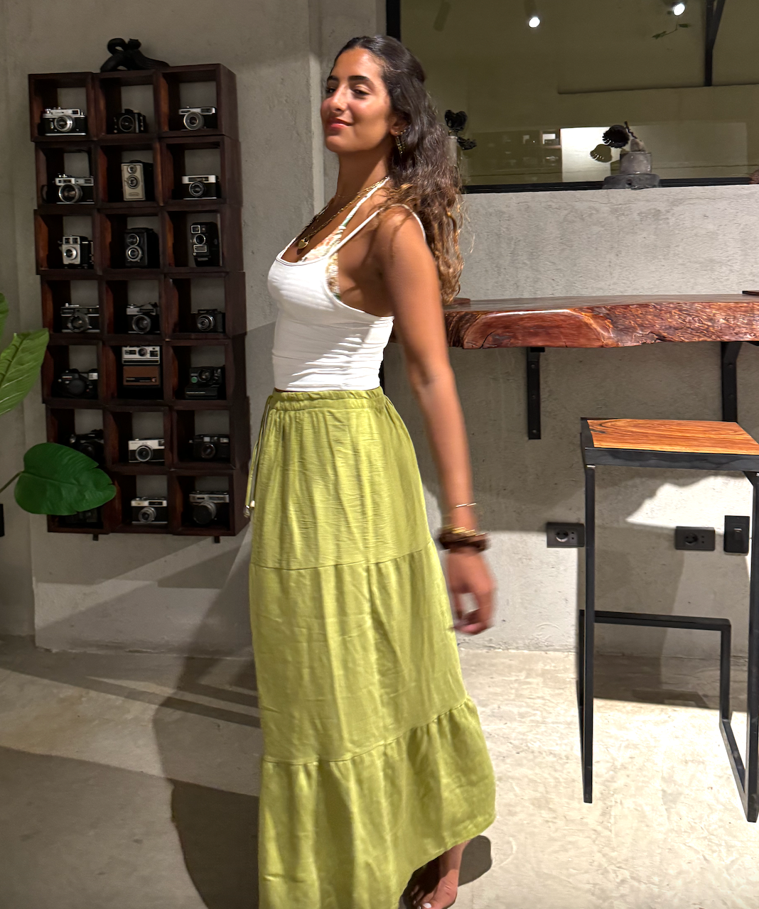 Green Maxi Skirt