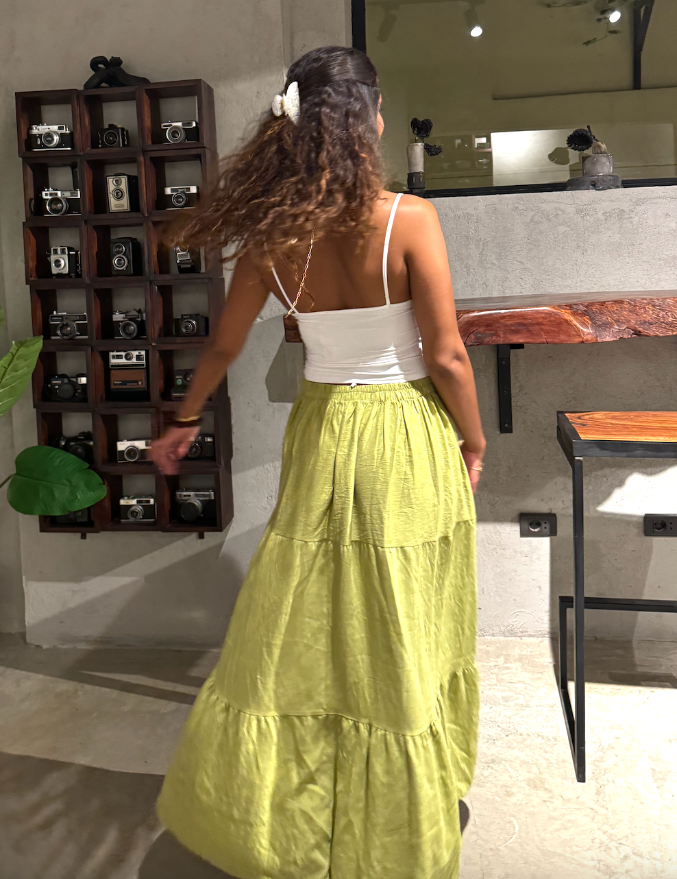 Green Maxi Skirt