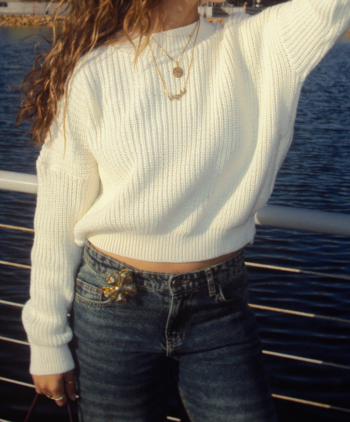 Off white knit sweater