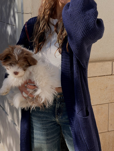 Navy Long Cardigan