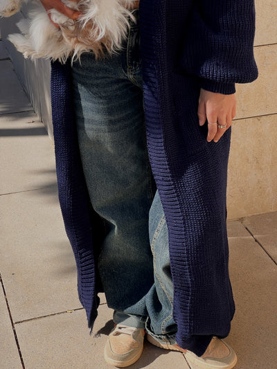 Navy Long Cardigan