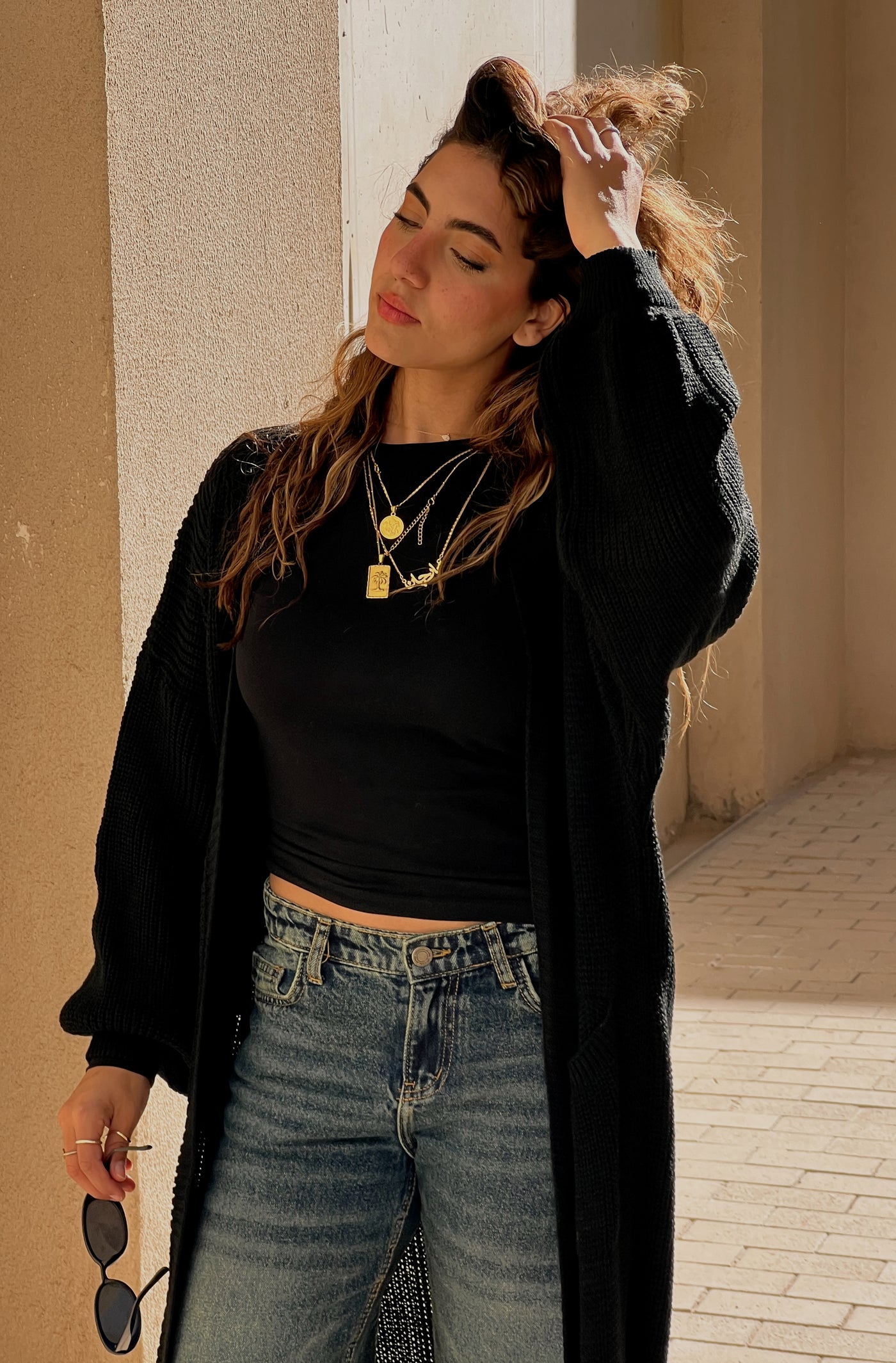 Black Long Cardigan