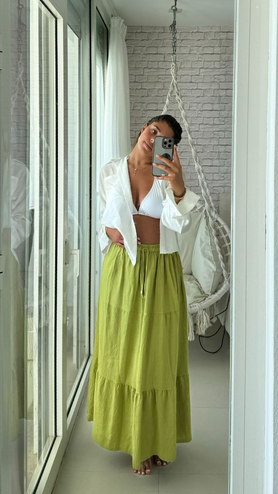 Green Maxi Skirt